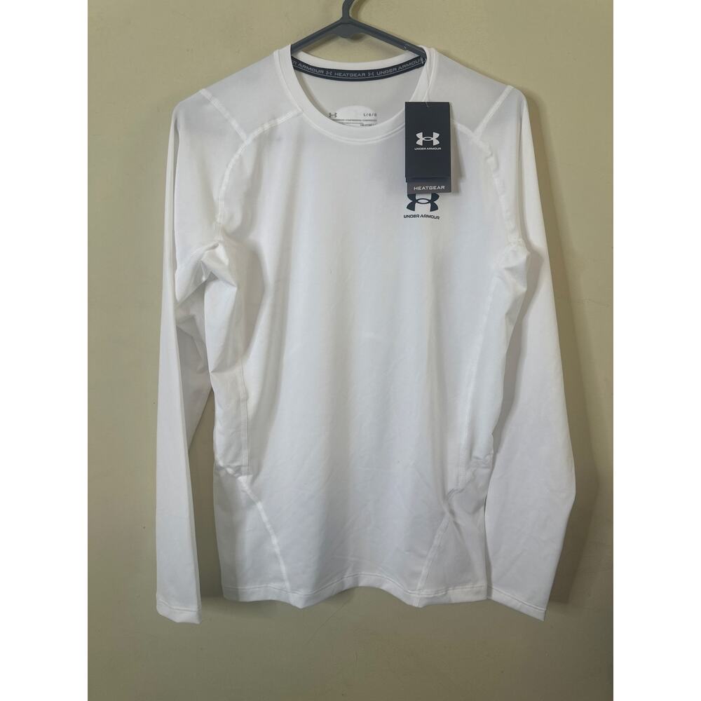 Under Armour Men's HeatGear Armour Long Sleeve Compression Shirt L White o